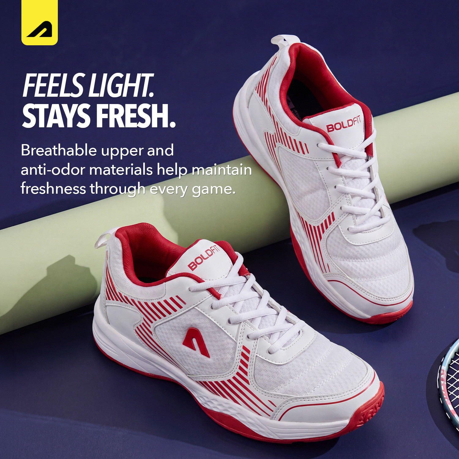 Image of BOLDFIT Hawkeye 2.0 Badminton shoes for men anti skid non marking indoor badminton Badminton Shoes For Men