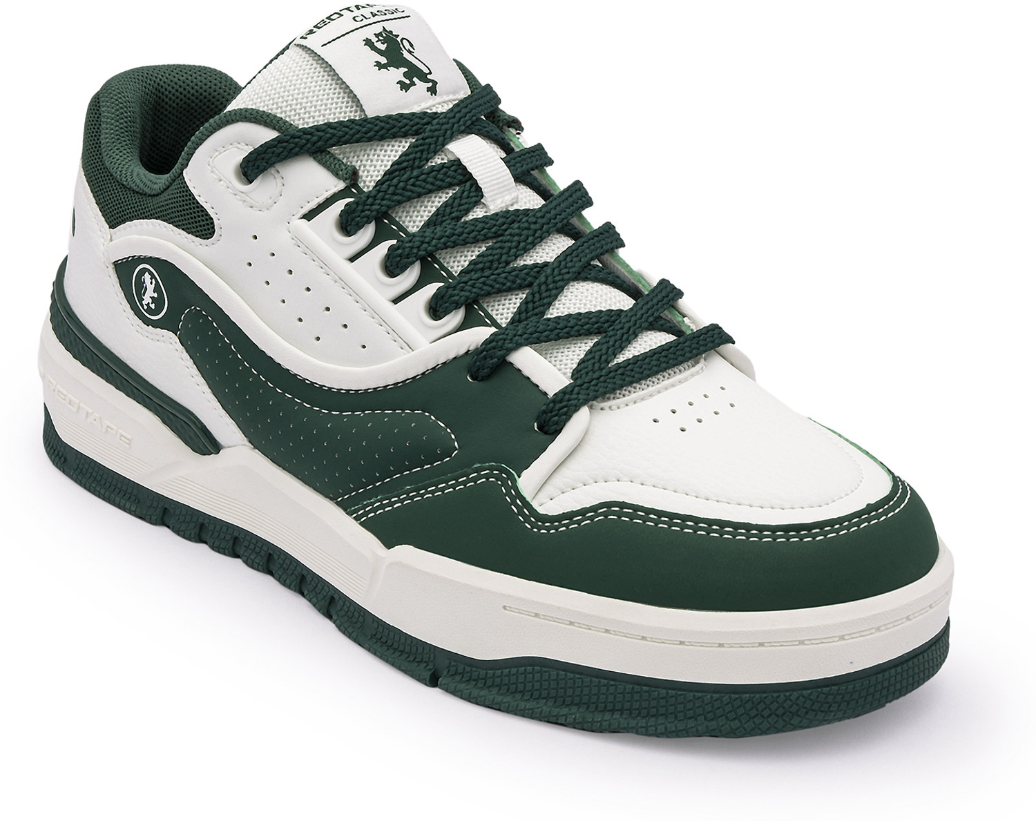 Image of RED TAPE Low Cut Green Sneakers For Men