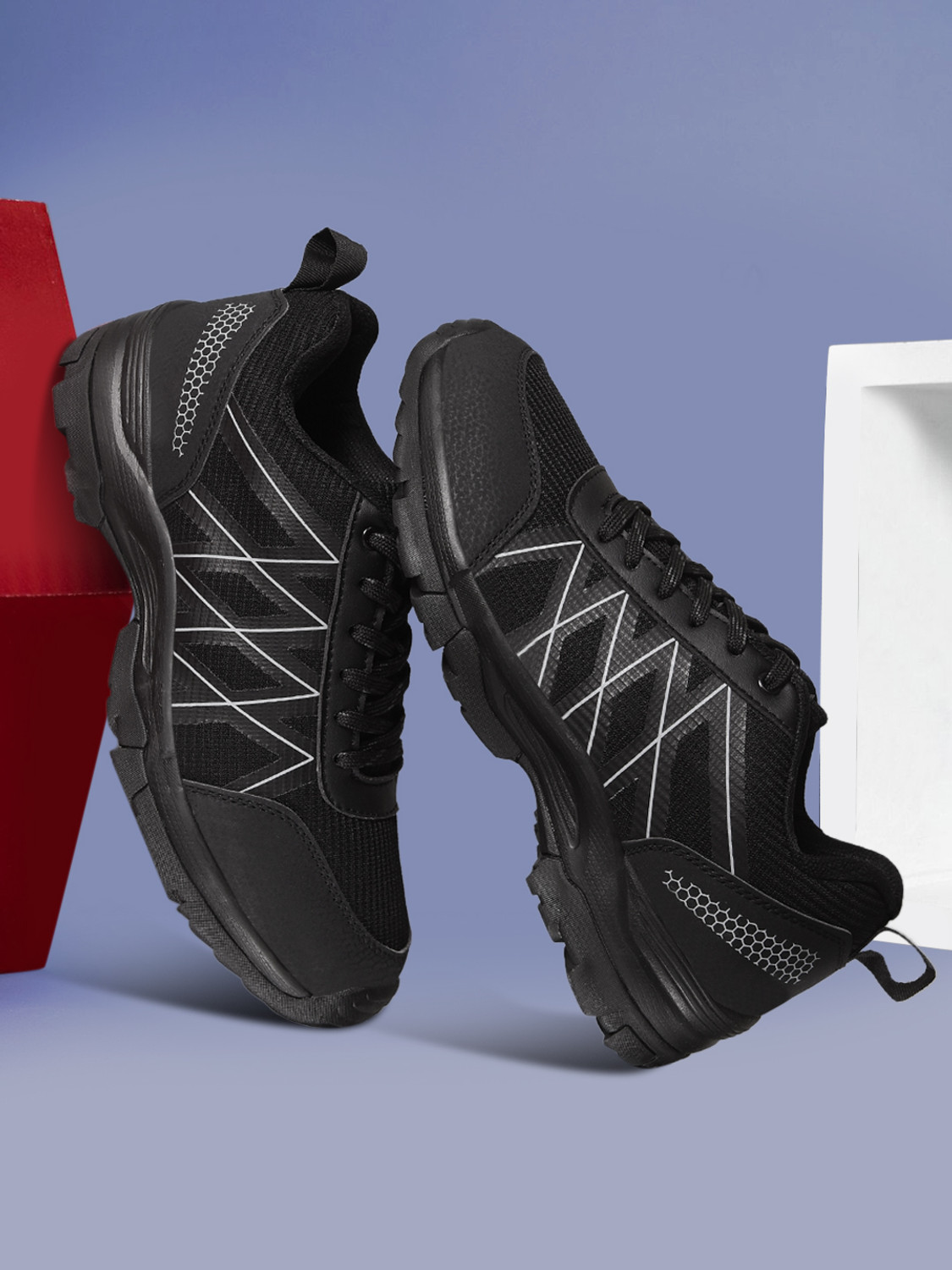Image of LIBERTY Leap7x MOUNTAIN2E Lacing Sports Shoes | Comfortable and Breathable Lace-Up Hiking & Trekking Shoes For Men
