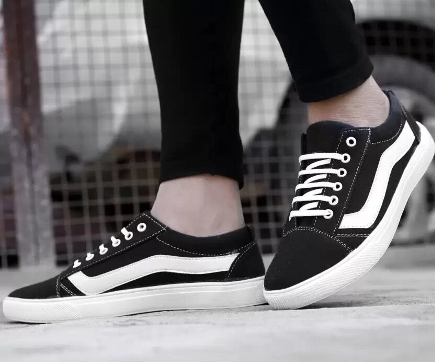 Image of COOPERWINGS Sleek black sneakers for men - stylish casual shoes for men Sneakers For Men