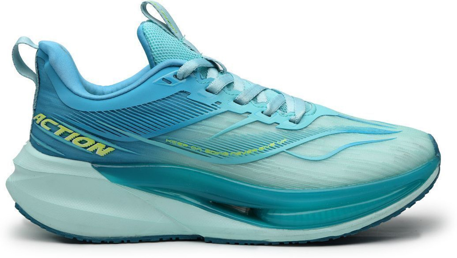 Image of action Athleo TURBO-2411 Lightweight Breathable Comfortable Sports Lace-Ups Running Shoes For Men
