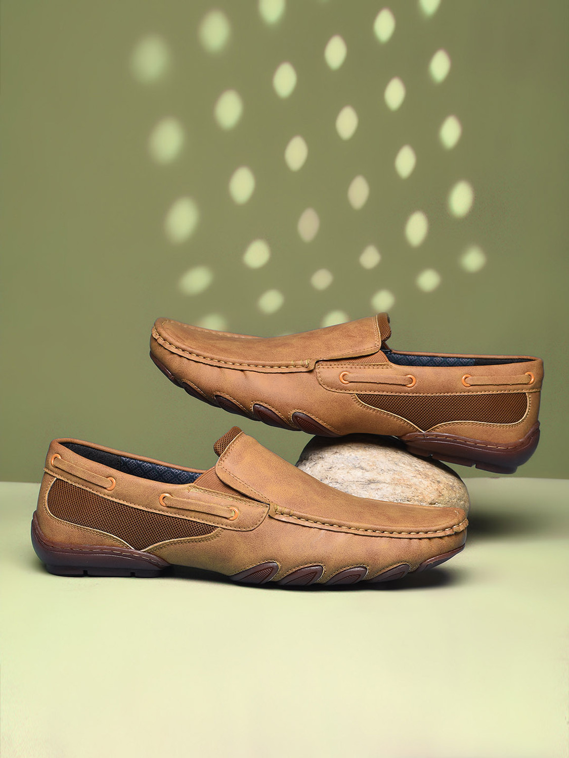 Image of Bata Men's Casual Slipon Shoes - Tan - ( 9 UK ) Casuals For Men