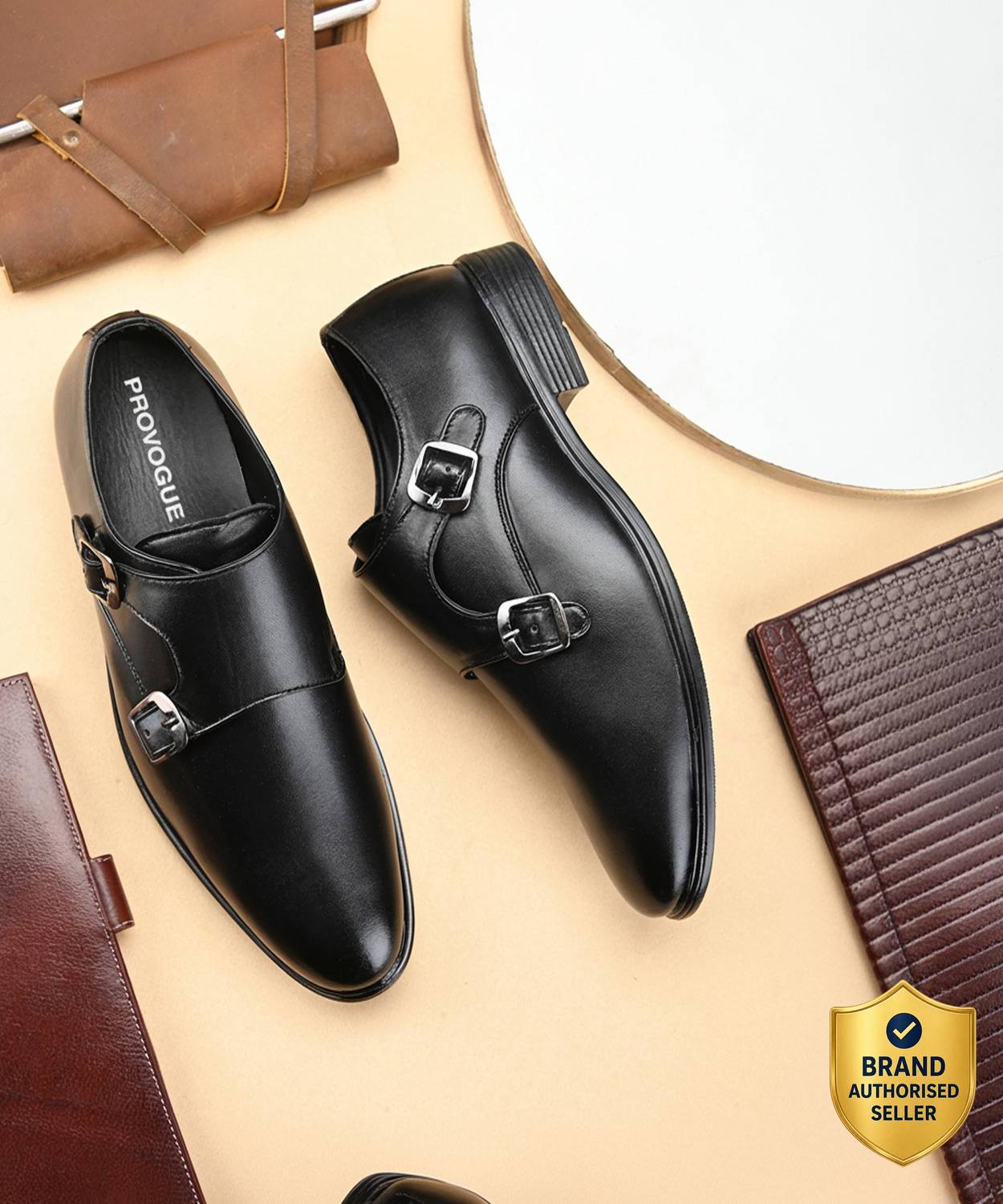 PROVOGUE Monk Strap Black - Image 1