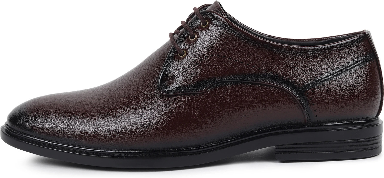 Image of Zixer Leather Mid-Top Formal Shoes Men's /Office Leather Shoe For Men /Derby Formal Shoe Oxford For Men