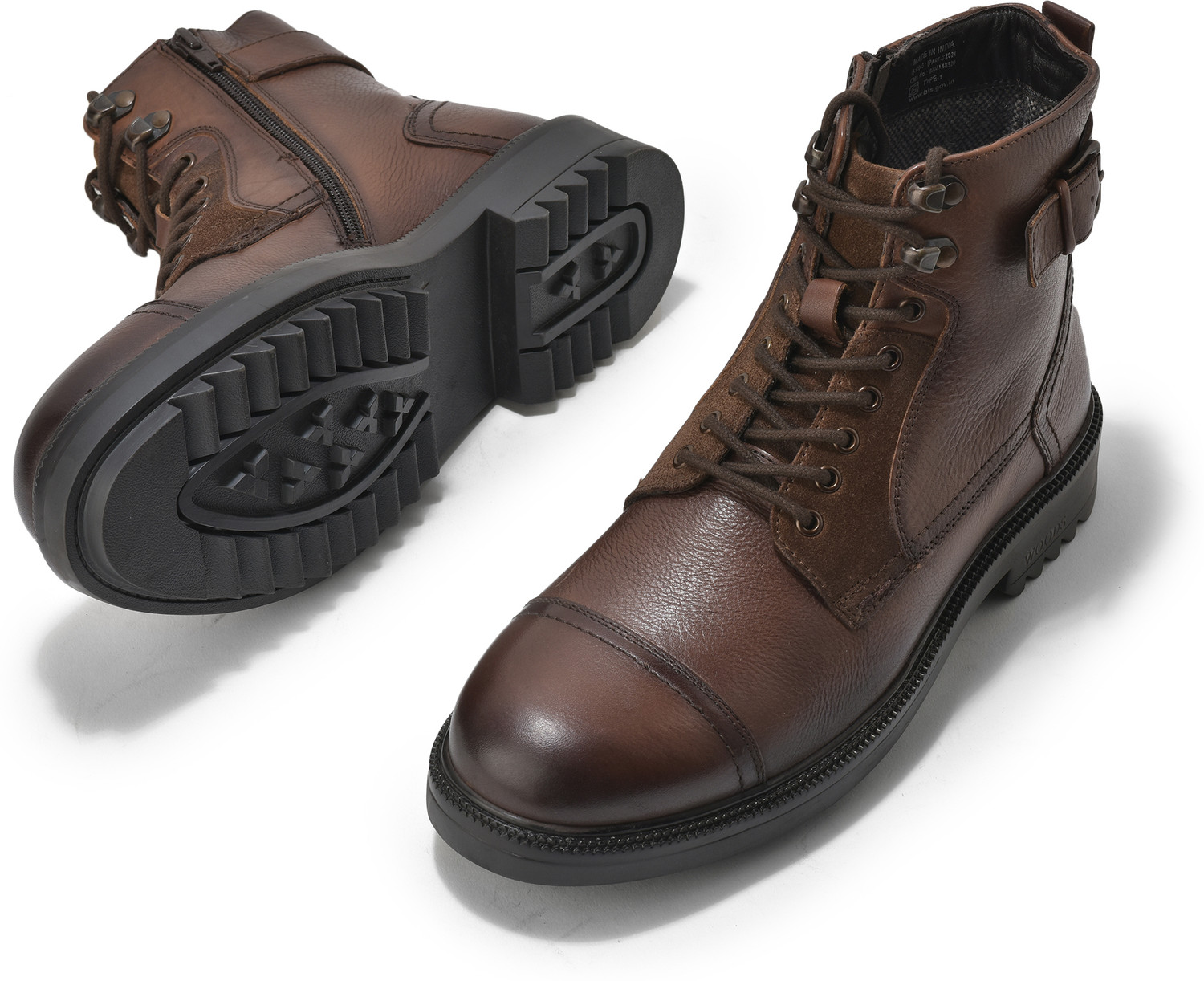 Image of WOODLAND Outdoor Durable Comfortable Everyday High Ankle Boots For Men
