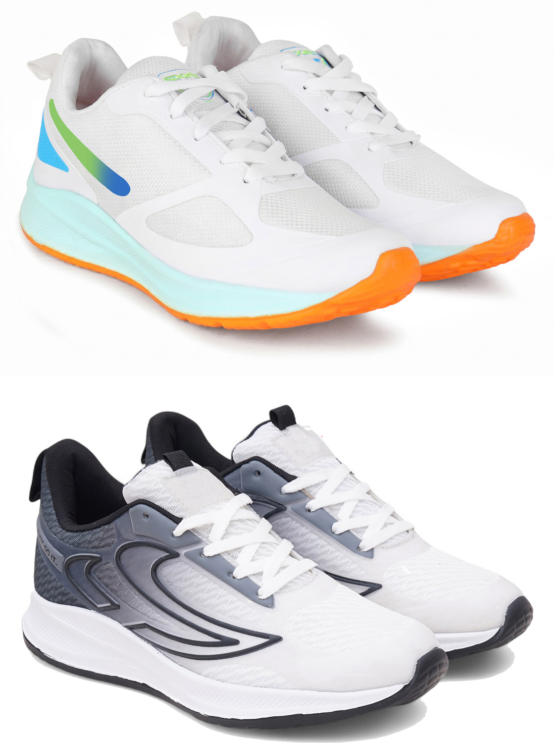 Image of Pennen Men's Casual Shoes Combo Pack of 2 | Lightweight Running Shoes Casuals For Men (White, 9)