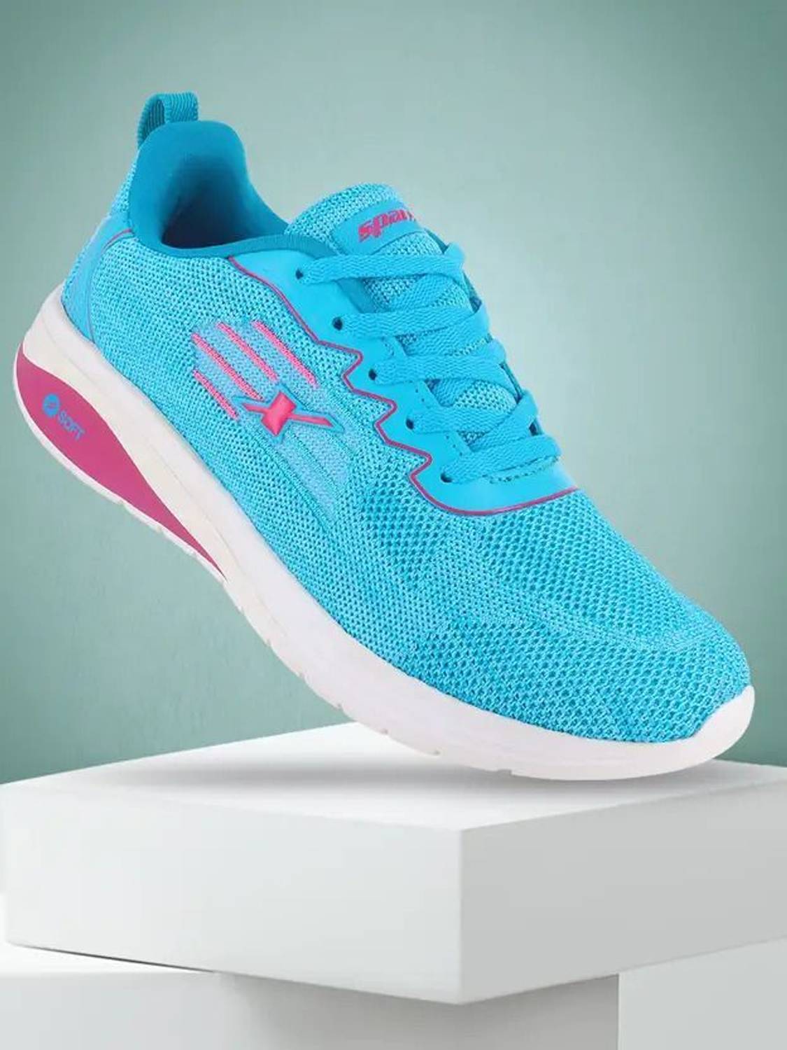 Sparx SL 9045 Running Shoes For Women (Pink, Blue , 6)