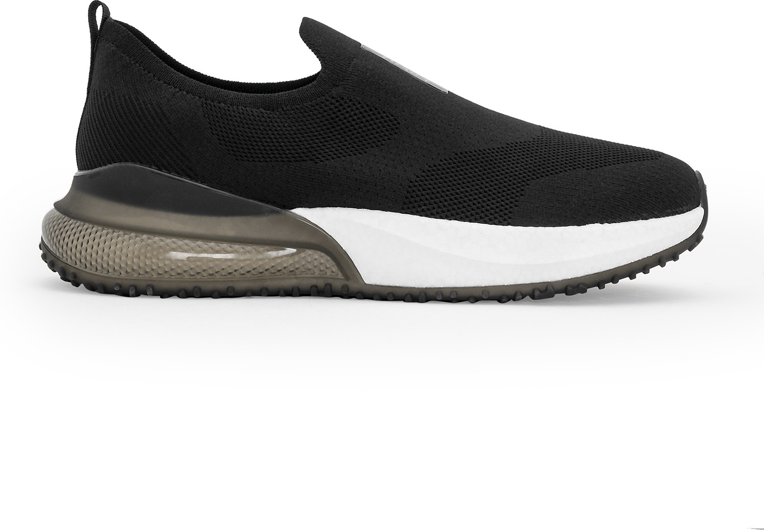 Image of RED TAPE Low Cut Walking Slip-On for Men in Black White | Walking Slip-On Walking Shoes For Men