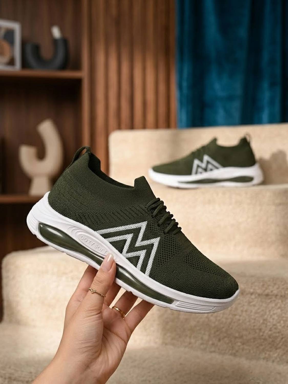 Hsquare Womens Shoes. Walking Shoes For Women (Green , 4)