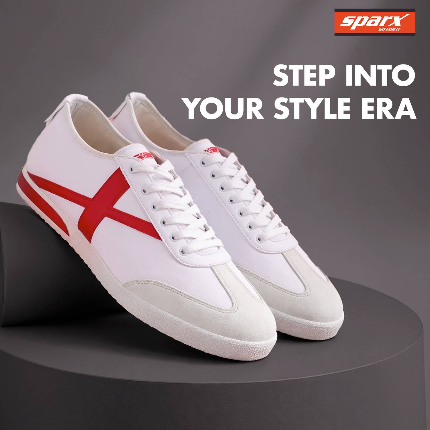 Sparx SM 4012 Men's White Sneakers - Image 2