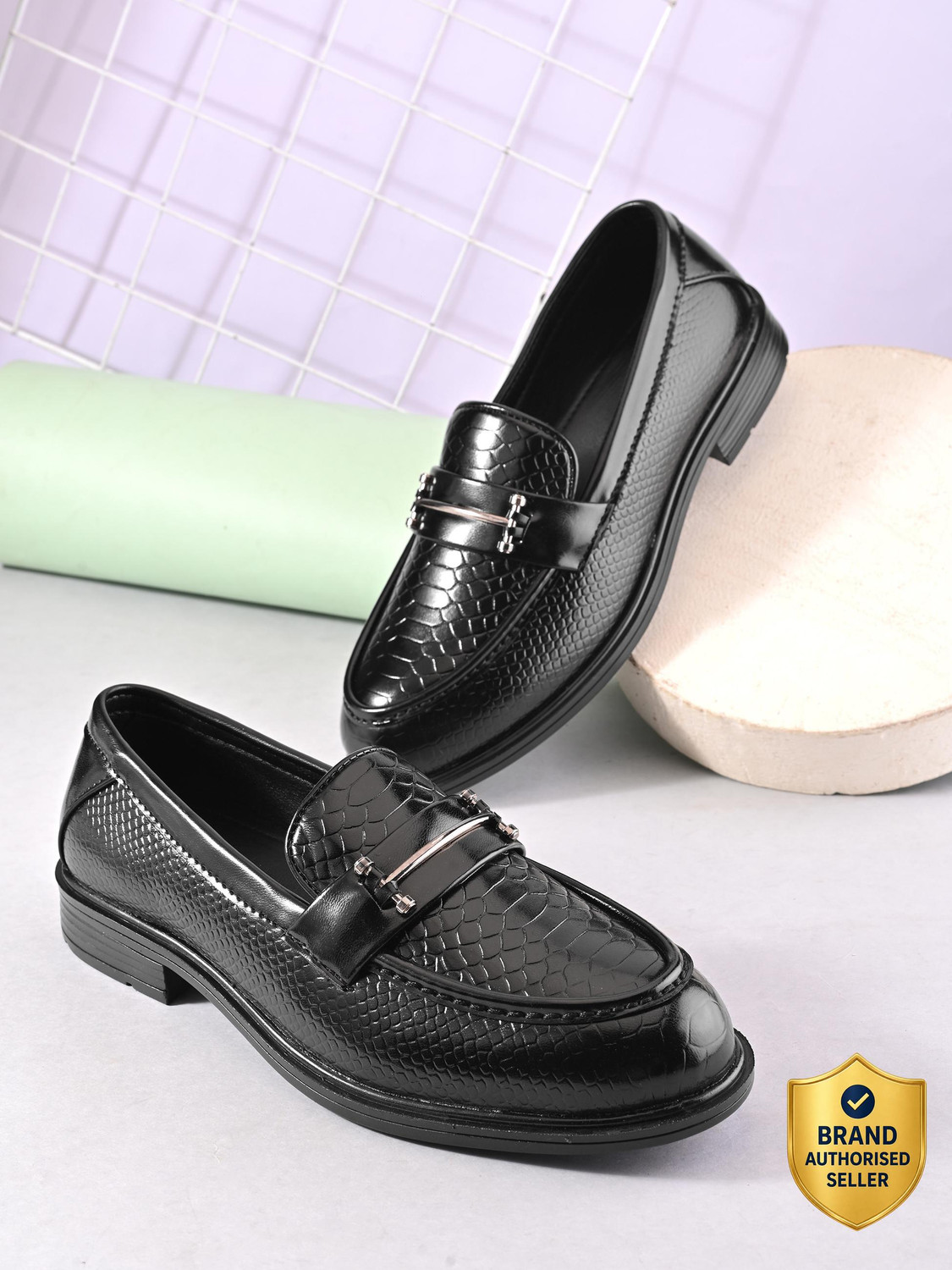 Image of House of Pataudi Lightweight casual loafers|Soft Cushion Comfort Leather|Easy Slip On|Daily Wear Loafers For Men