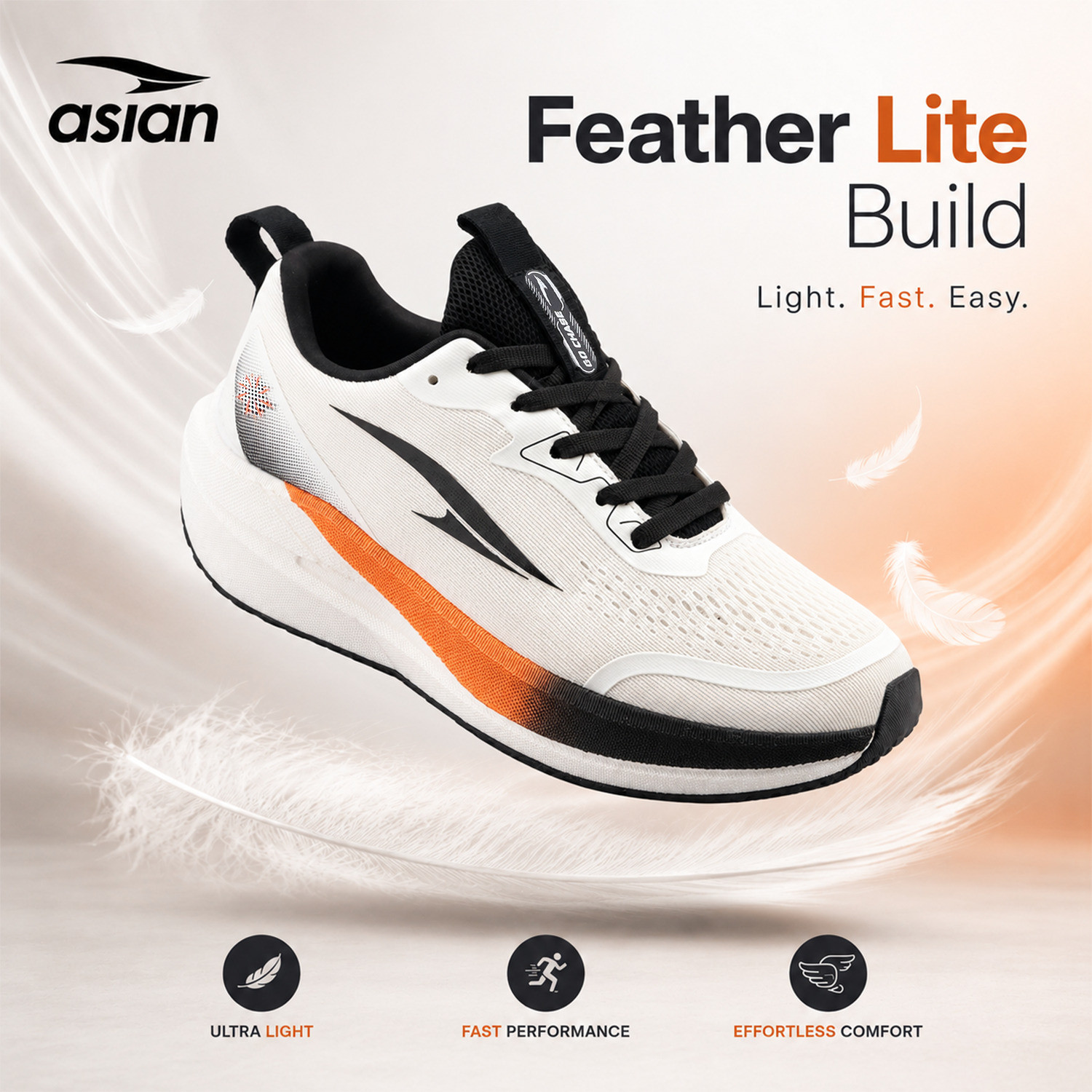 Image of asian Hypercushion Carbon-13 Men's Running Shoes with Breathable Mesh Upper Running Shoes For Men