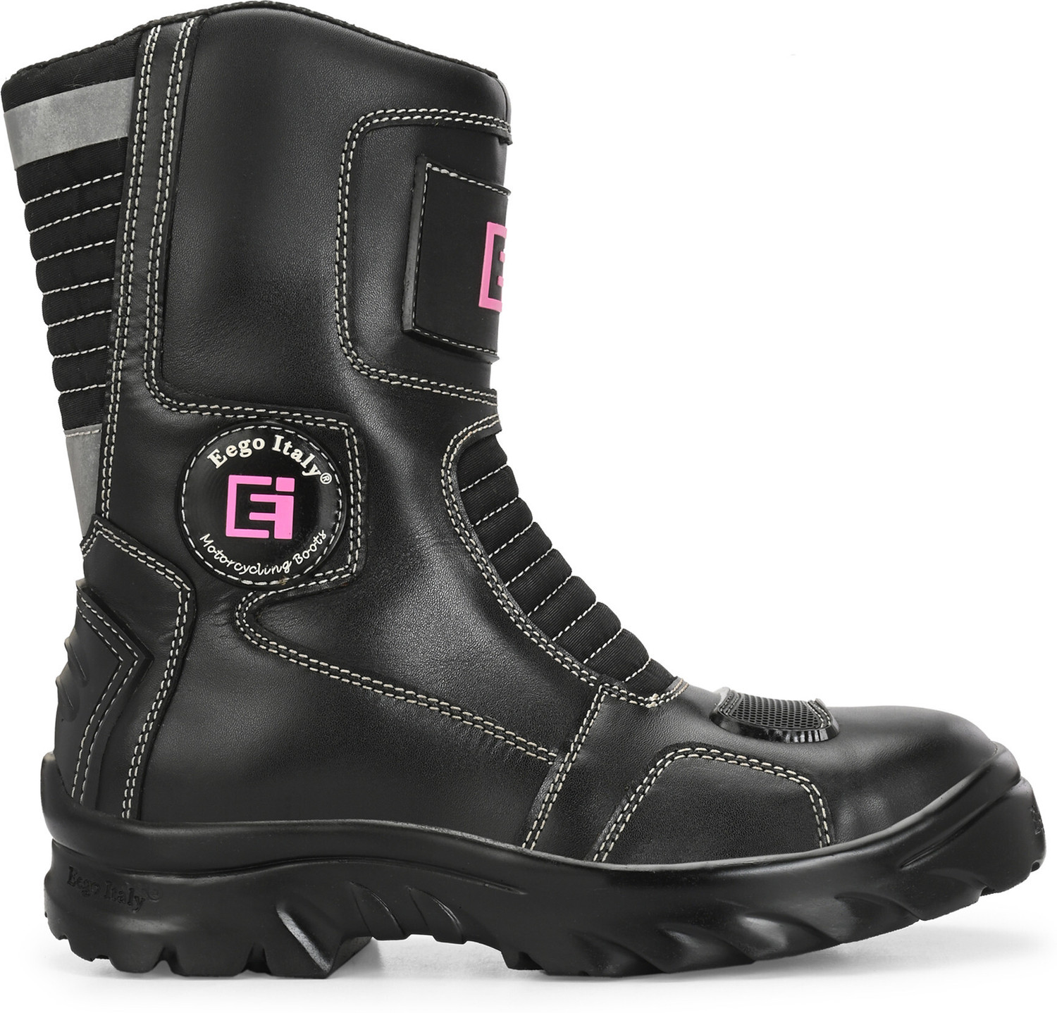 Image of EEGO ITALY Water Resist Biker steel toe, padded socks, 3M Reflect, rubber gear protector Riding Shoes For Women