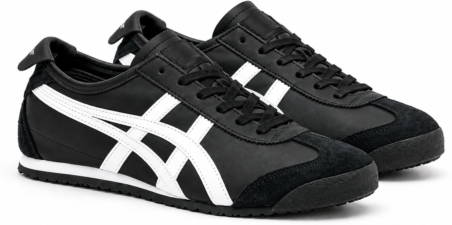 Image of HEETRAN Mexico 66 Premium Quality Yellow Daily Casual Sneakers For Men Sneakers For Unisex (Black, 9)