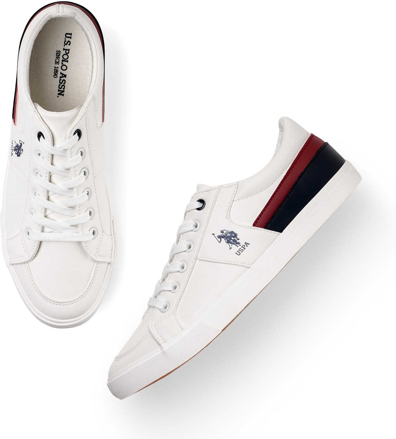 Image of U.S. POLO ASSN. CLARKIN 11.0 Sneakers For Men (White, 9)