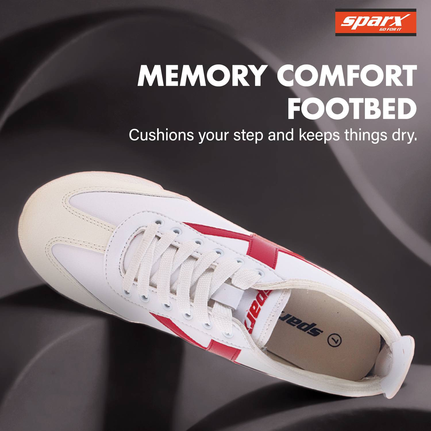 Sparx SM 4012 Men's White Sneakers - Image 3
