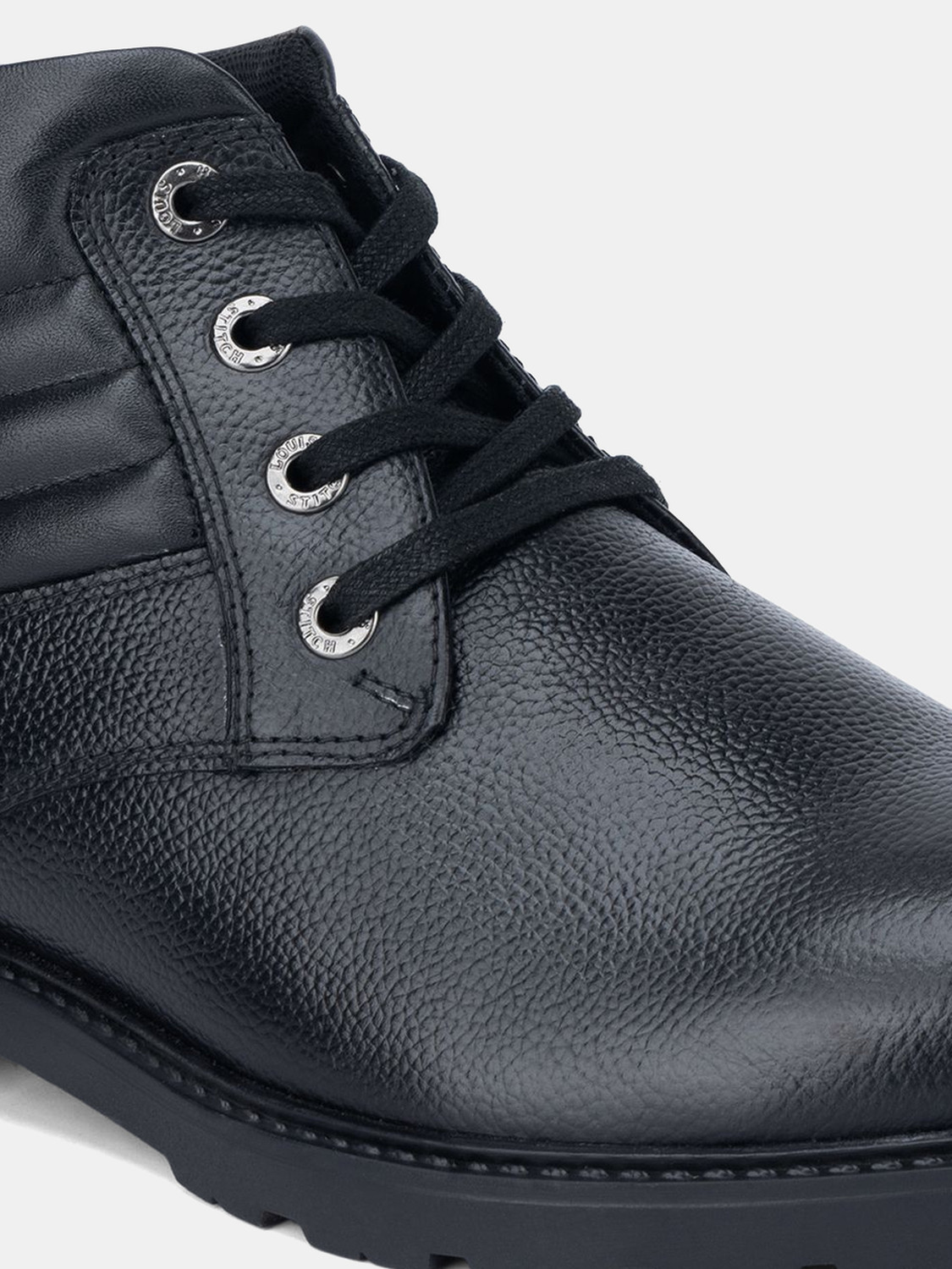 Image of LOUIS STITCH High Ankle Leather Black Chukka Boots for Men Hiking Biking (LSBT-WBNDCK) UK 9 Boots For Men