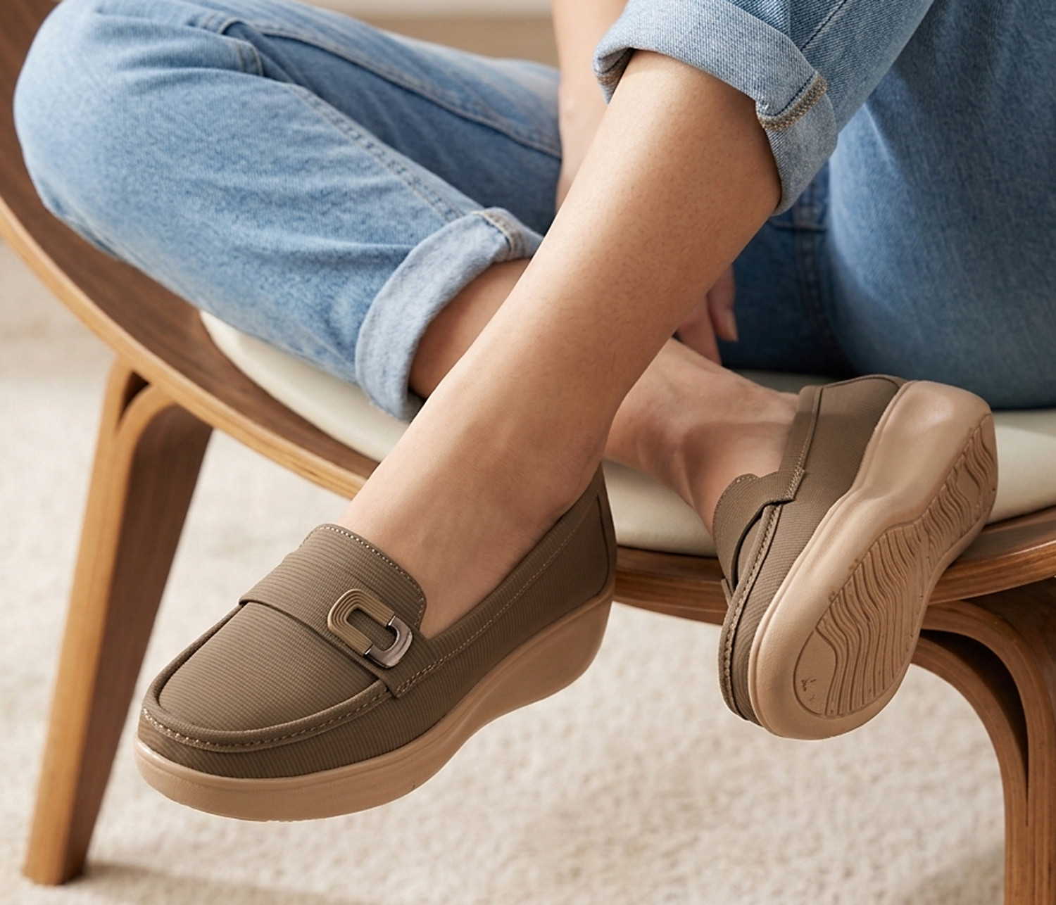 Image of KILLER Loafers For Women (Beige, 4)