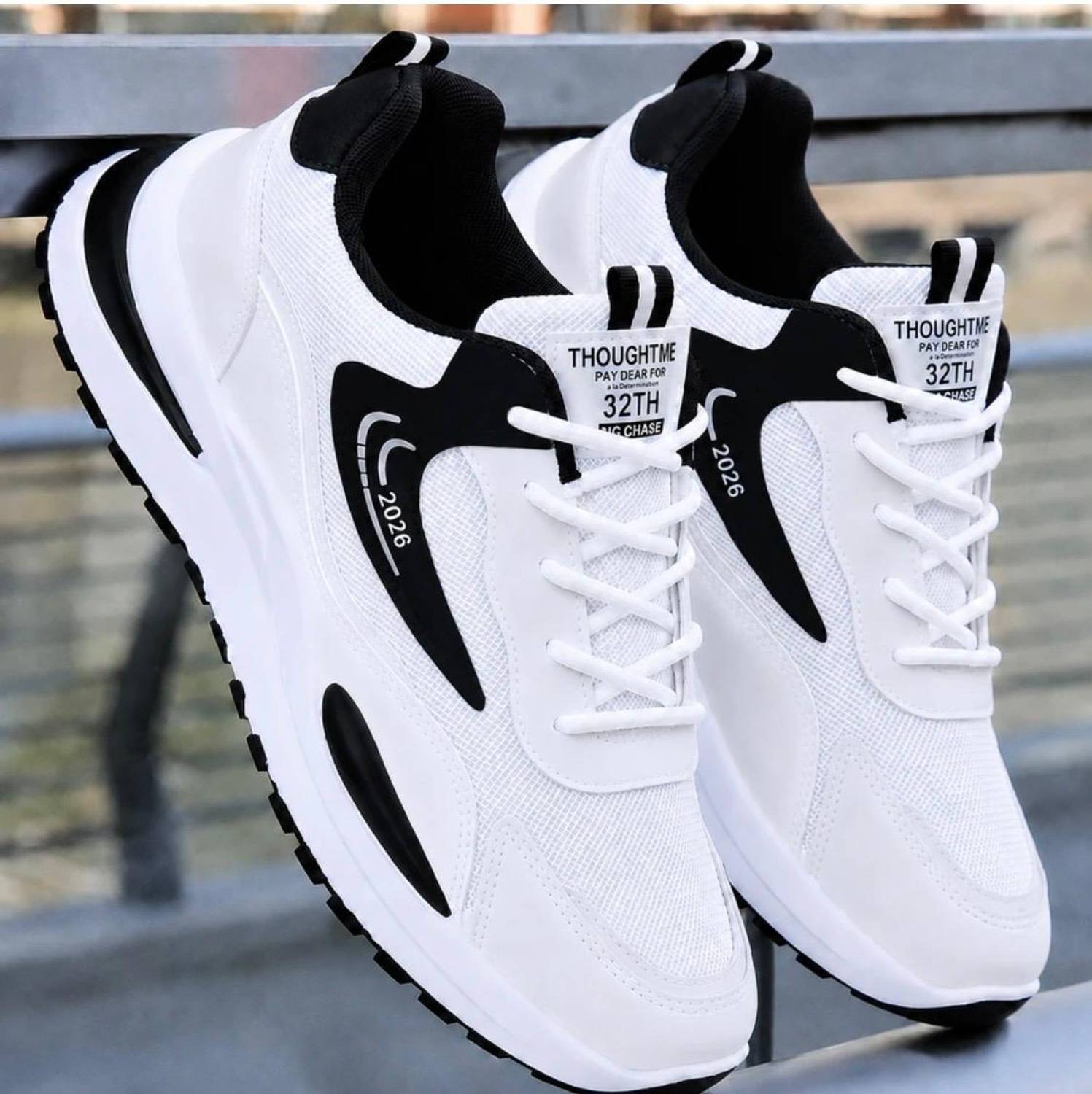 VEXIMO Men's White Sneakers - Image 1