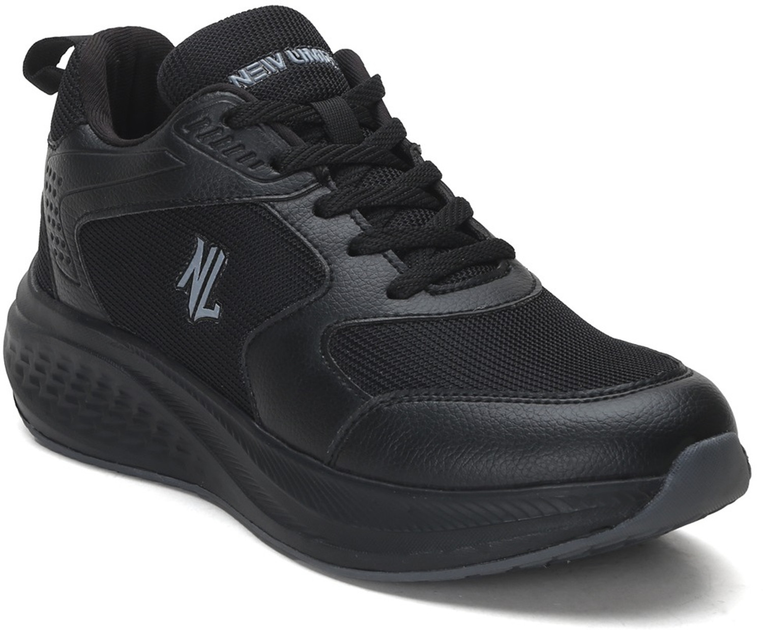 Image of NEW LIMITS SPEED Men's Lightweight Breathable Sports All-Day Comfort & Performance Running Shoes For Men (Black, 8)
