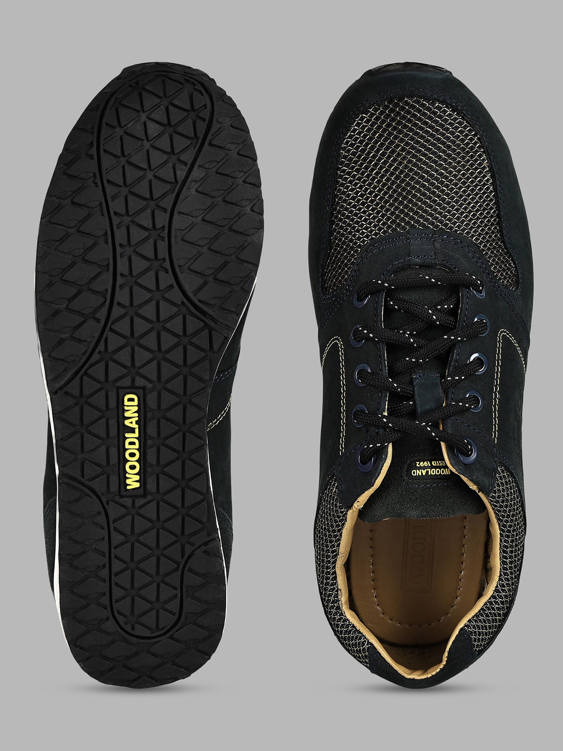 Image of WOODLAND Lace Up Lightweight Breathable Comfortable Daily Use Casuals For Men