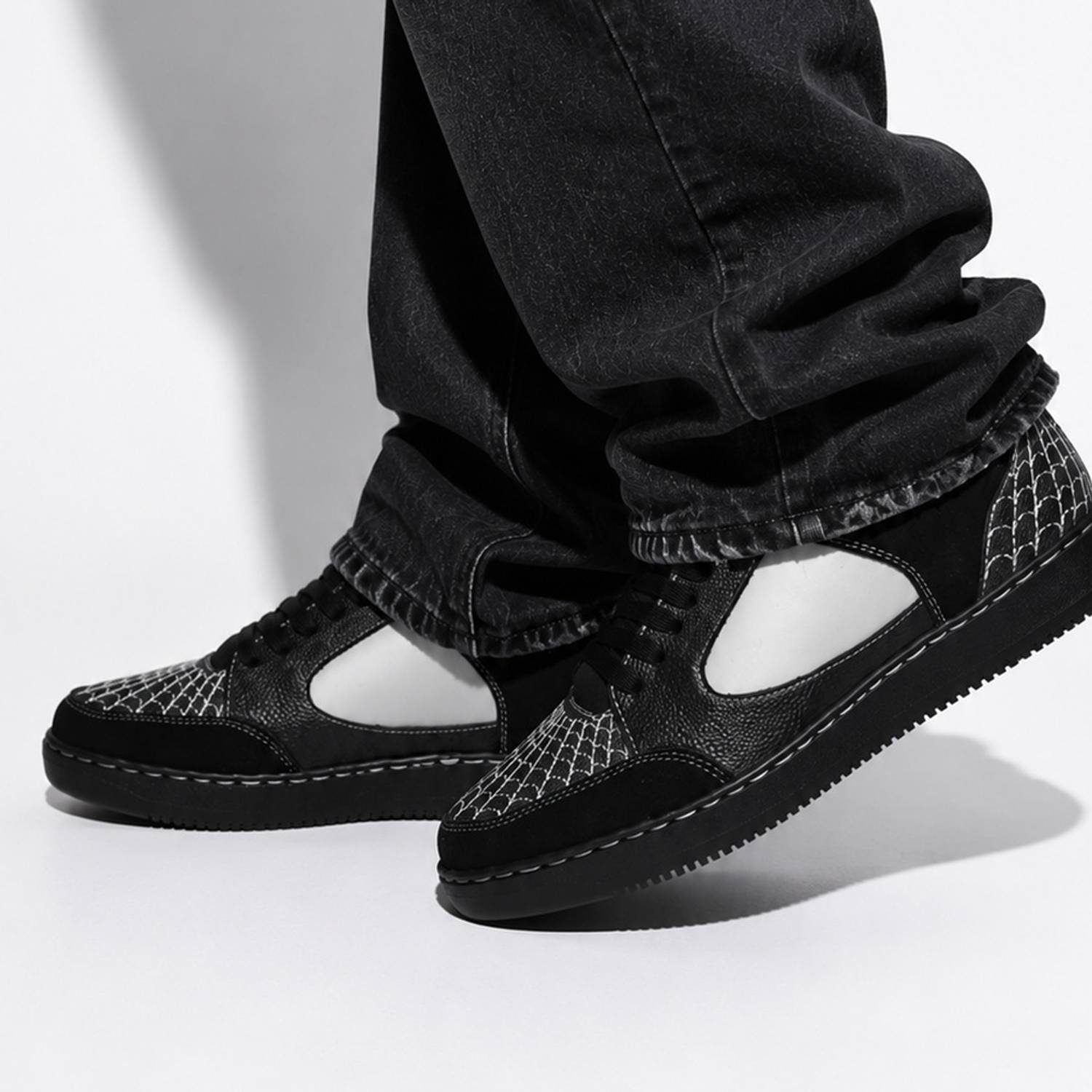 Nawfals Black Spidy Limited Edition Sneakers - Image 1