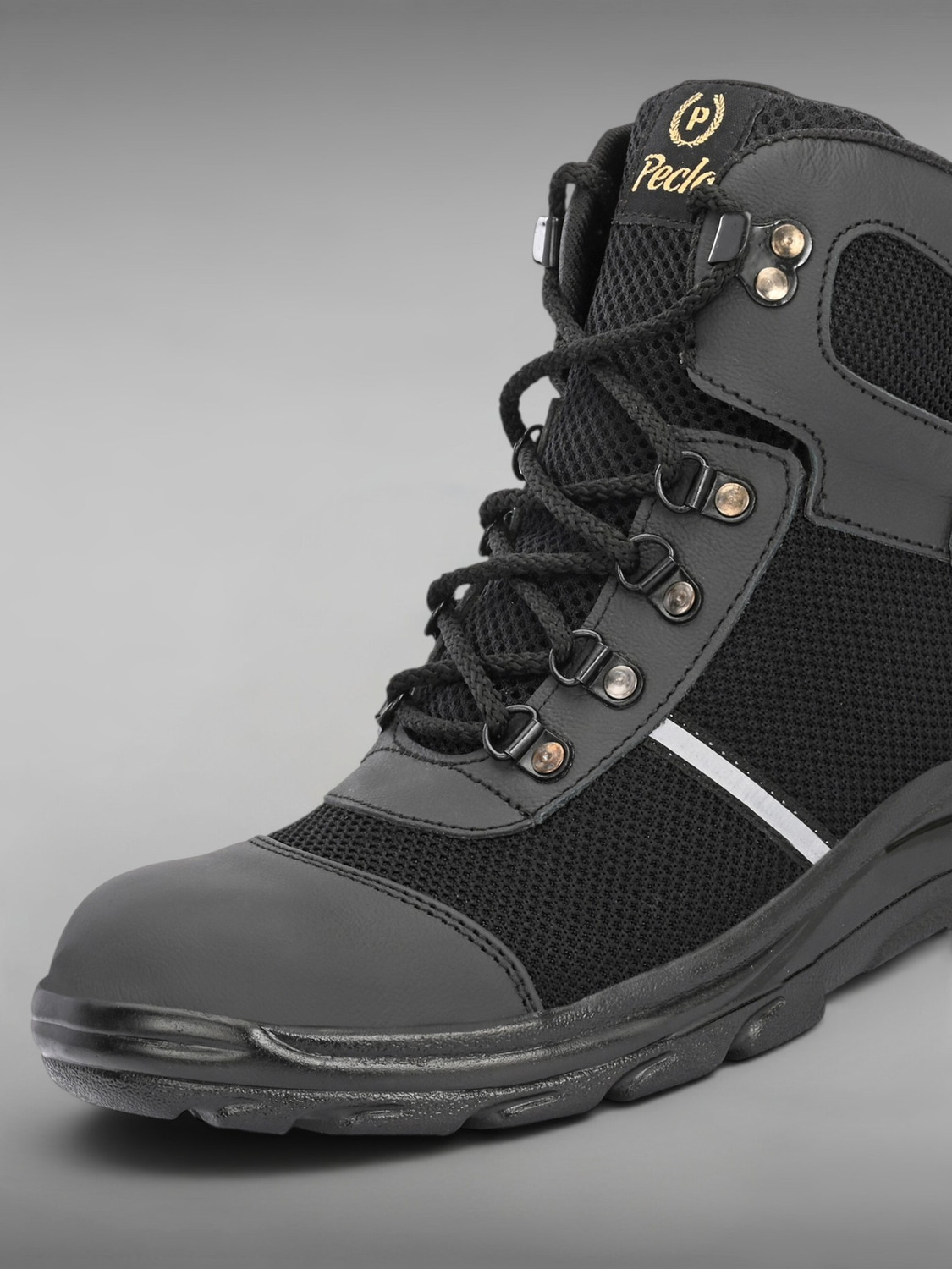 Image of Peclo Steel Toe Safety Shoe|High-Quality Genuine Leather|High Akle Safety Boot Boots For Men