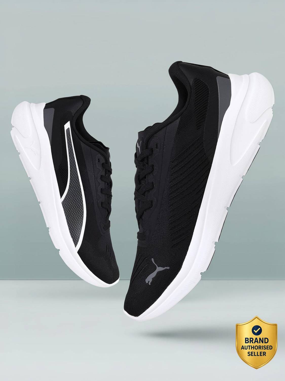 PUMA Evoflex OptiFit Running Shoes for Men, Black