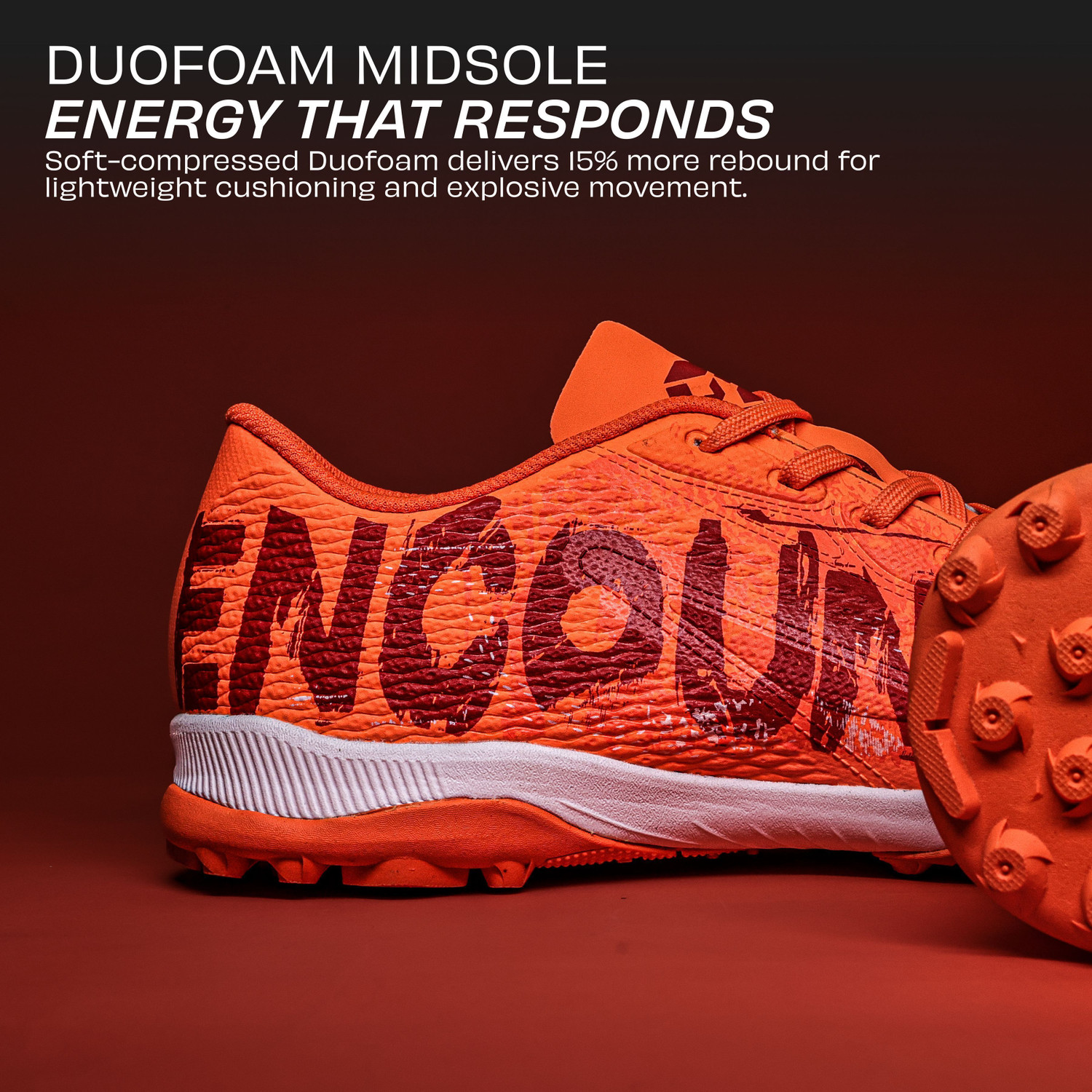 Image of NIVIA Encounter Retro Football Turf with Duofoam Cushioning, TPU 3D Embossed Upper Football Shoes For Men