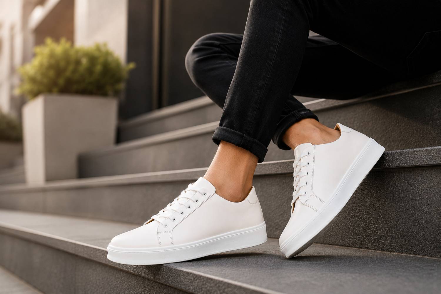 Groofer Men's Unique Sneakers - White