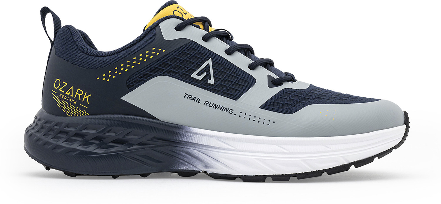 Image of RED TAPE Ozark Outdoor Trail Running Shoes for Men | Grey Navy Outdoor Performance Running Shoes For Men