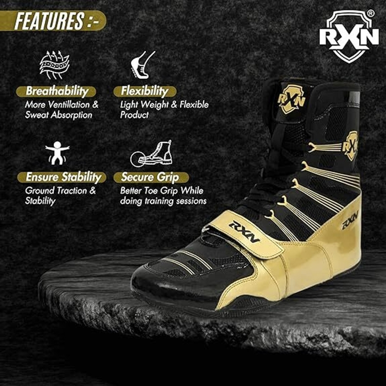 Image of RXN Boxing & Wrestling Shoes For Men