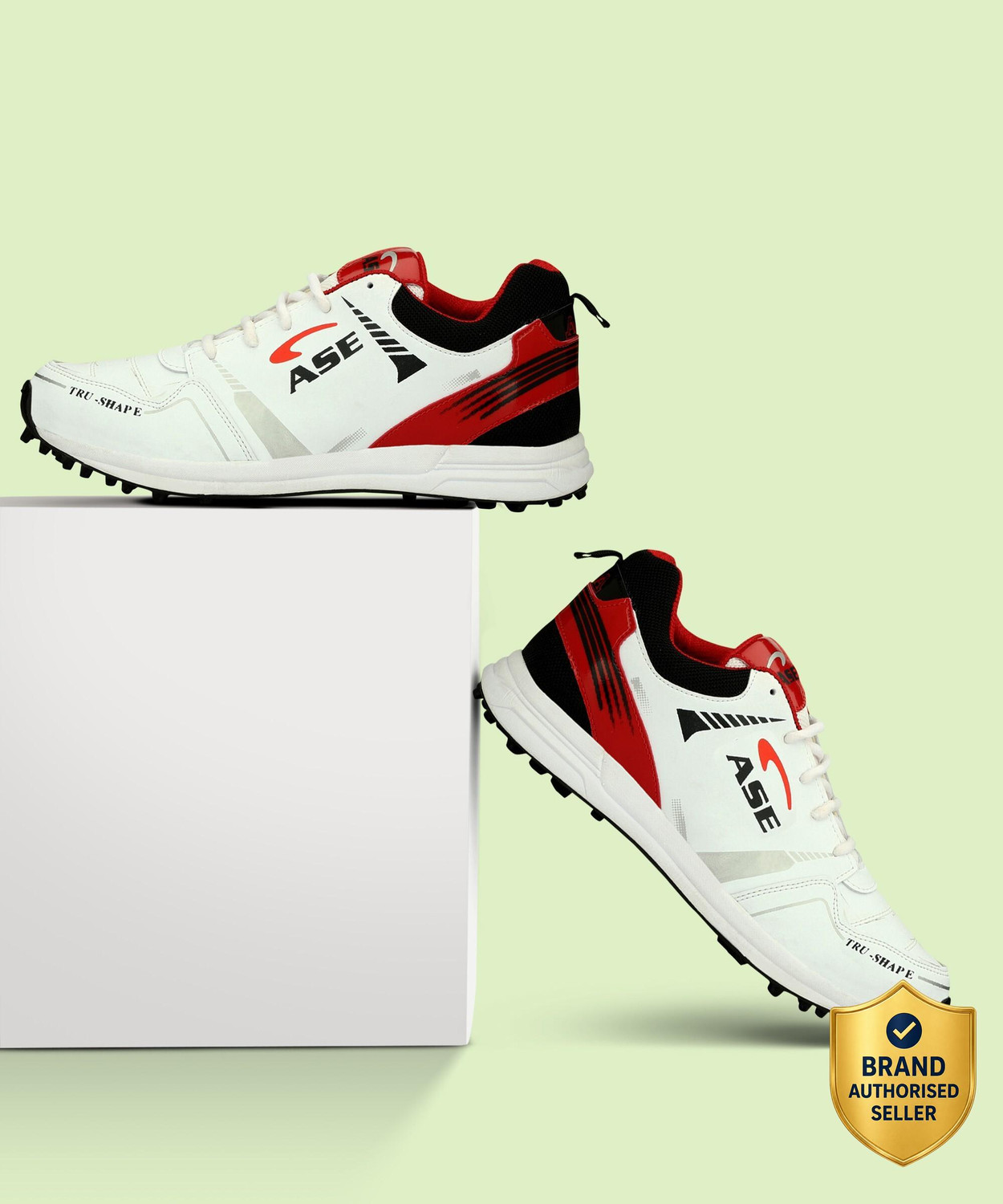 Image of ASE All Rounder Cricket Sports Shoes in PU with Rubber Sole Light Weight Cricket Shoes For Men