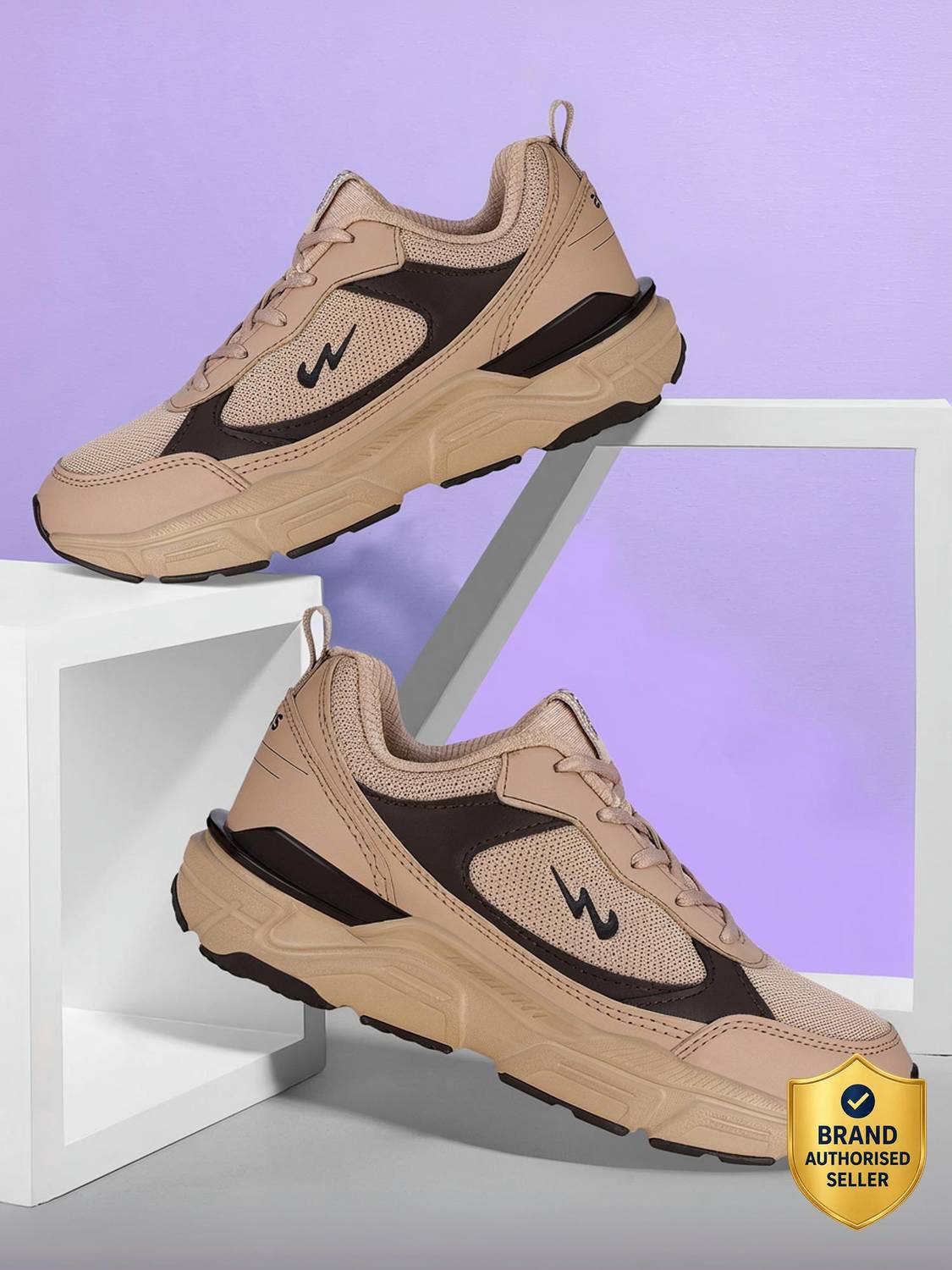 CAMPUS NAVIGATOR Men Beige Sneakers - Image 1