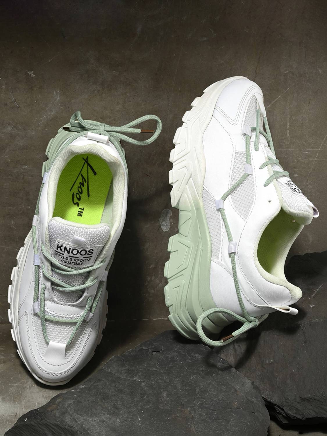 Knoos Sneakers For Women (Green , 4)