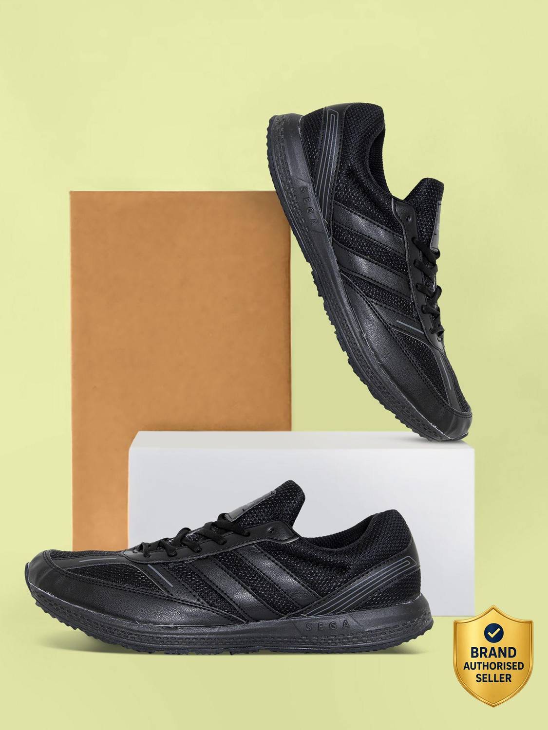 SEGA Running Shoes For Men Black