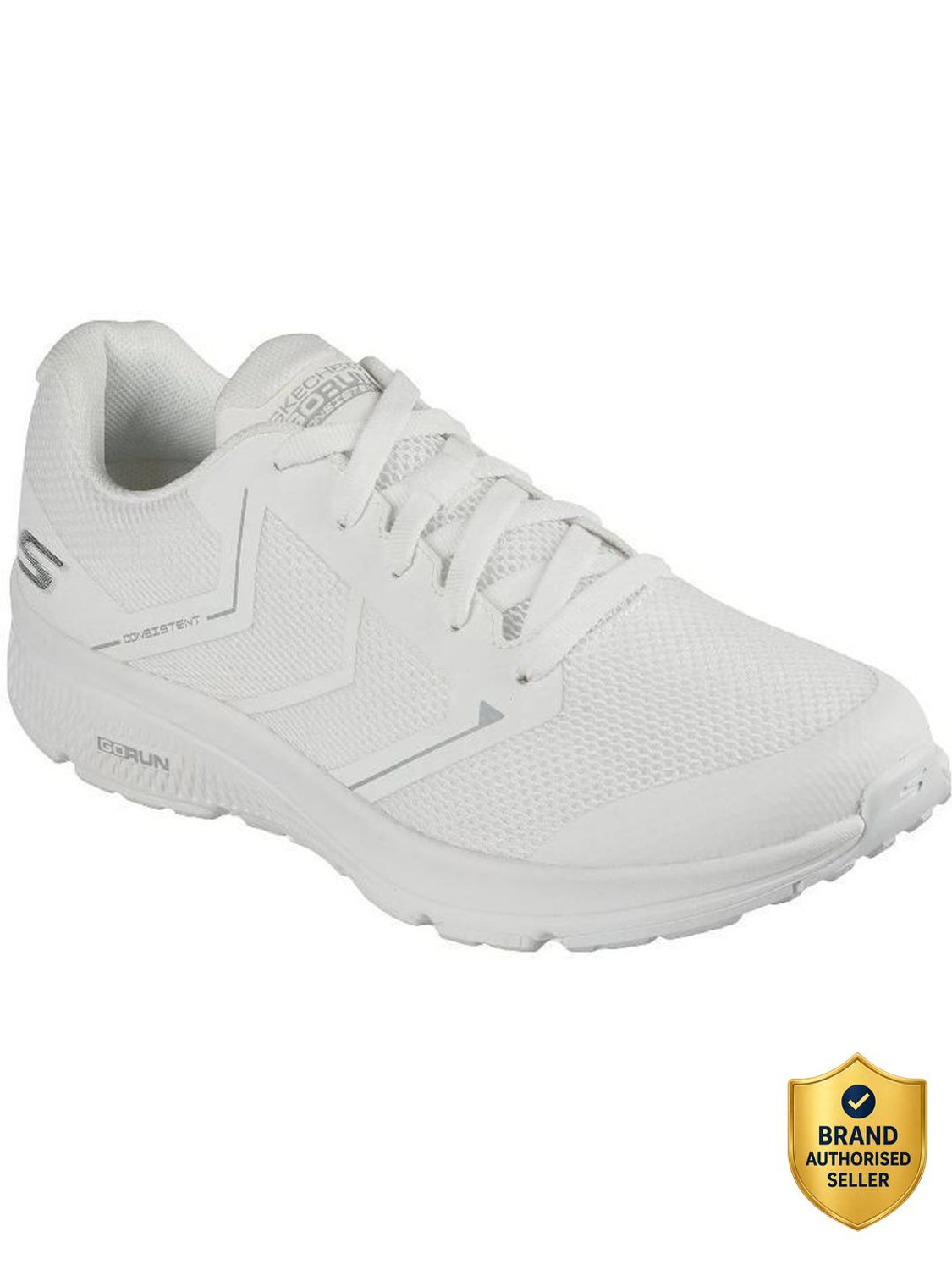 Image of Skechers Men White Running Shoes GO RUN CONSISTENT - TRACEUR Casuals For Men