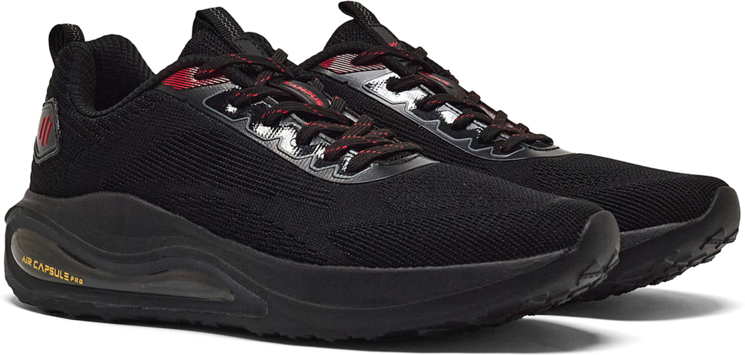 Image of CAMPUS HEDGE Running Shoes For Men (Black, 8)