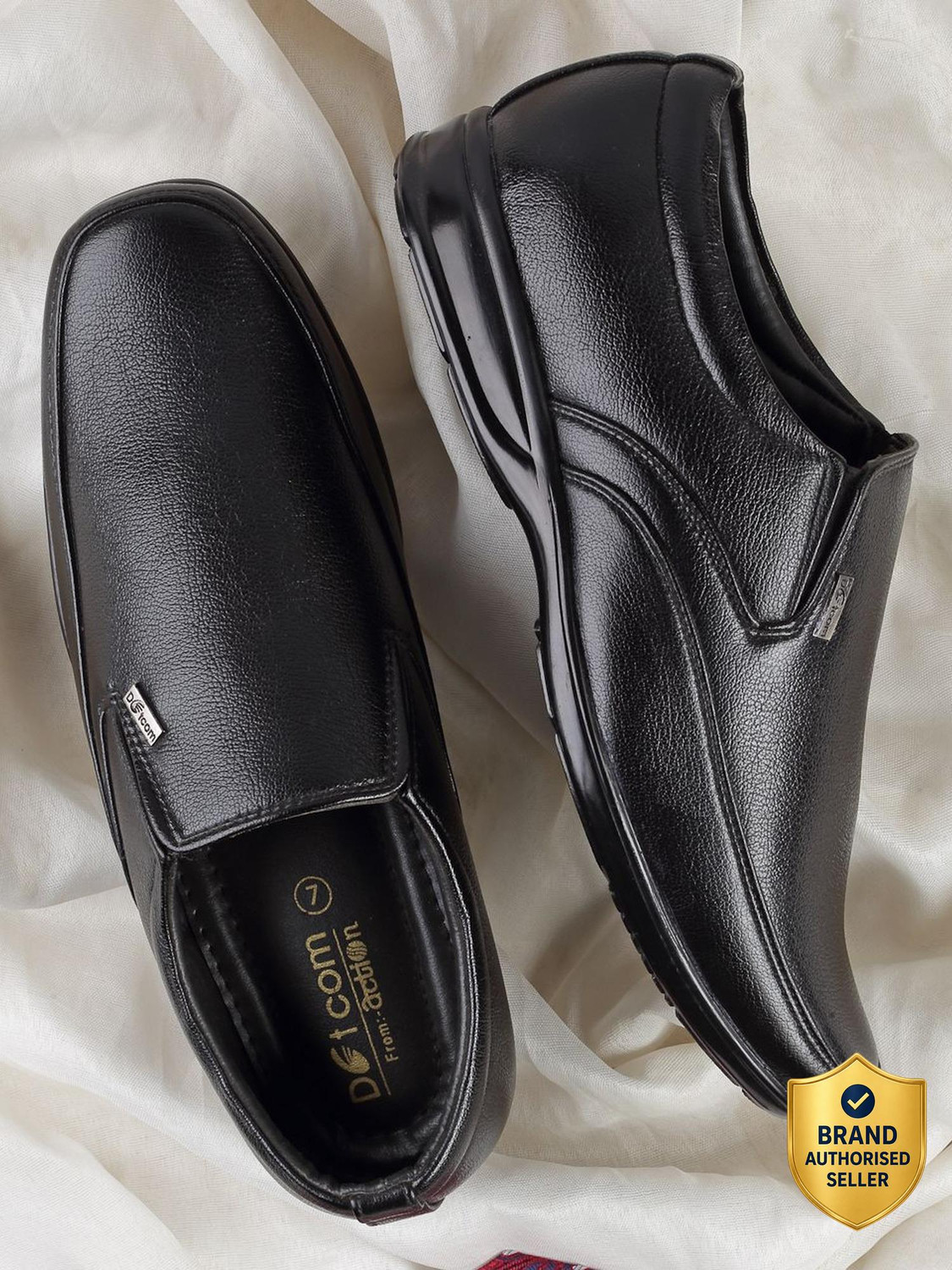 action DOTCOM D-601 Microfiber Classic Comfortable Retro Durable Casual Slip-On Monk Strap For Men
