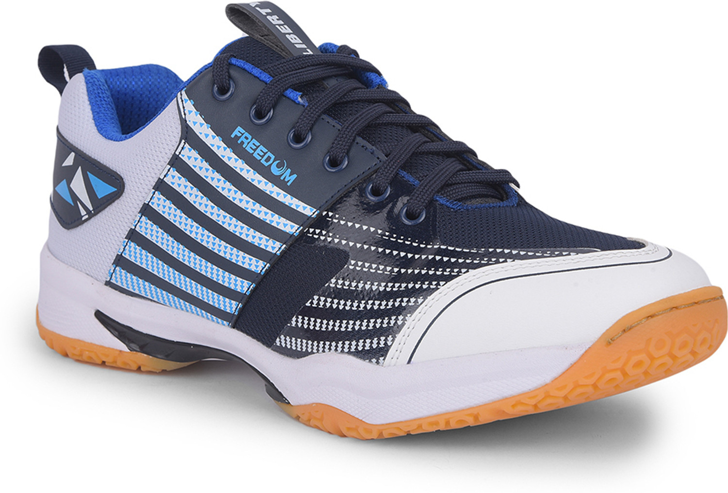 Image of LIBERTY FREEDOM GRIPPER-02 Sports Lacing Shoes With PU Upper | Rubber Sole Pickleball & Badminton Shoes For Men