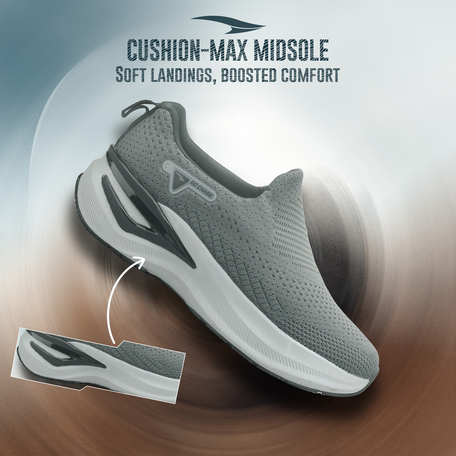 Image of asian Wonderwalk Pro-16 Men's Walking Shoes with Arch Support & Lightweight Design Outdoors For Men