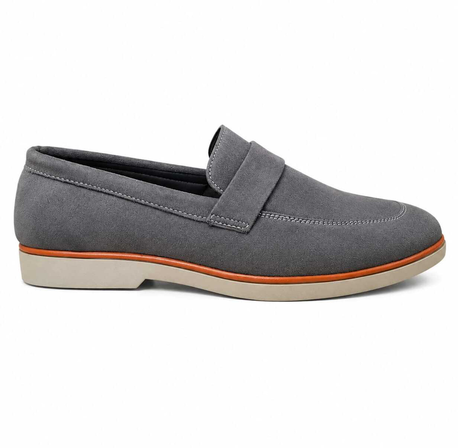 Image of AMZ TRADE Men's Stylish Grey Suede Loafer Shoes for Casual, Office and Daily Wear Loafers For Men