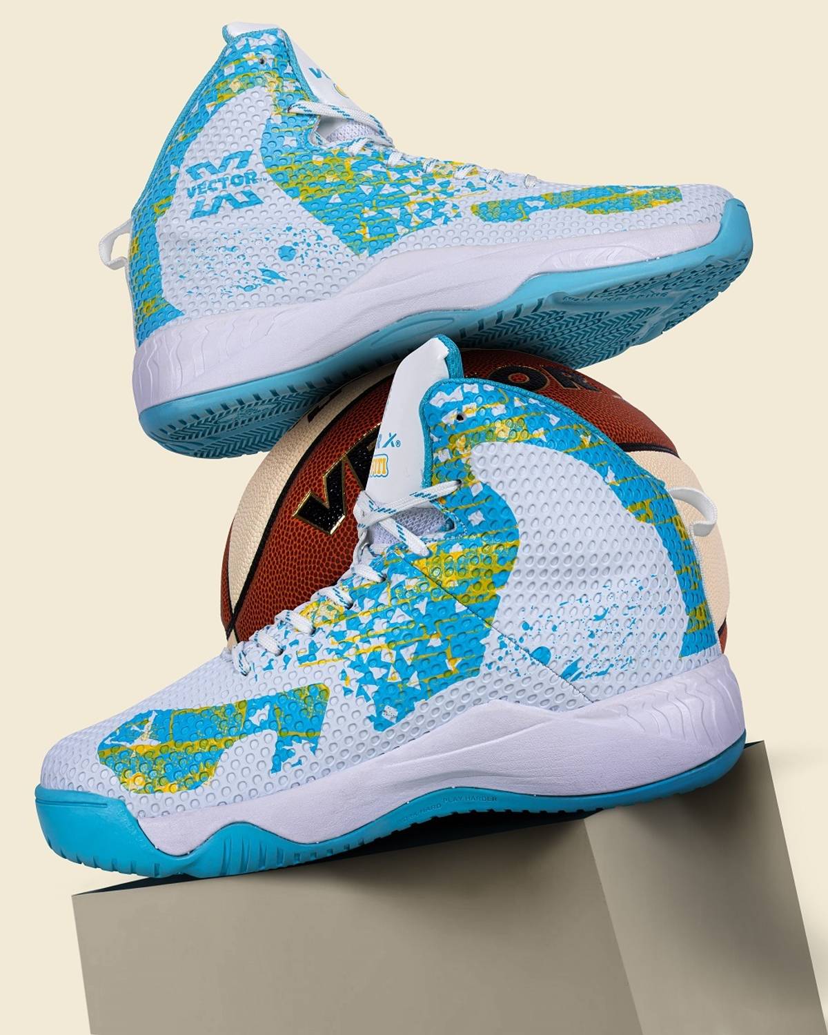 VECTOR X Graffiti 3D Texture TPU Basketball Shoes
