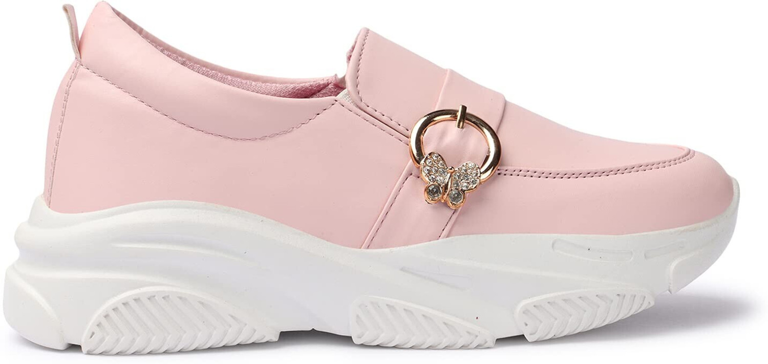 Image of Yuggi Women's Slip-On Platform Sneakers with Butterfly Embellishment Slip On Sneakers For Women