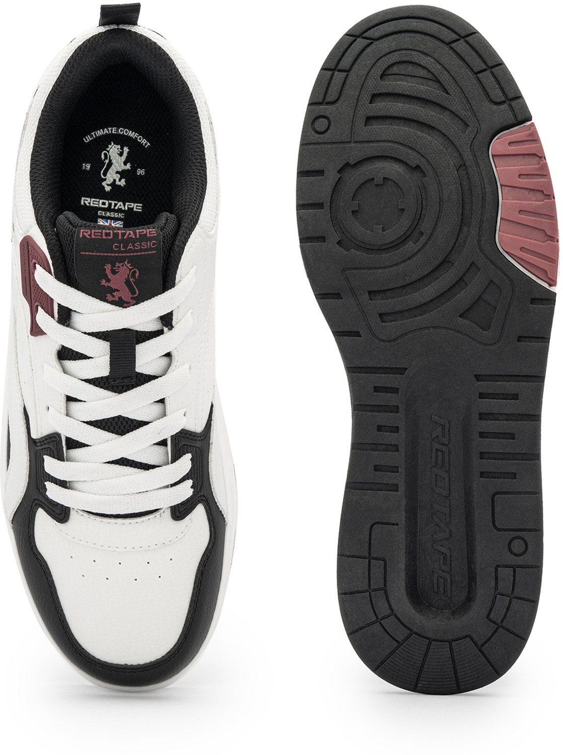 Image of RED TAPE Low Cut Sneaker for Men in White Black | Sneaker Sneakers For Men