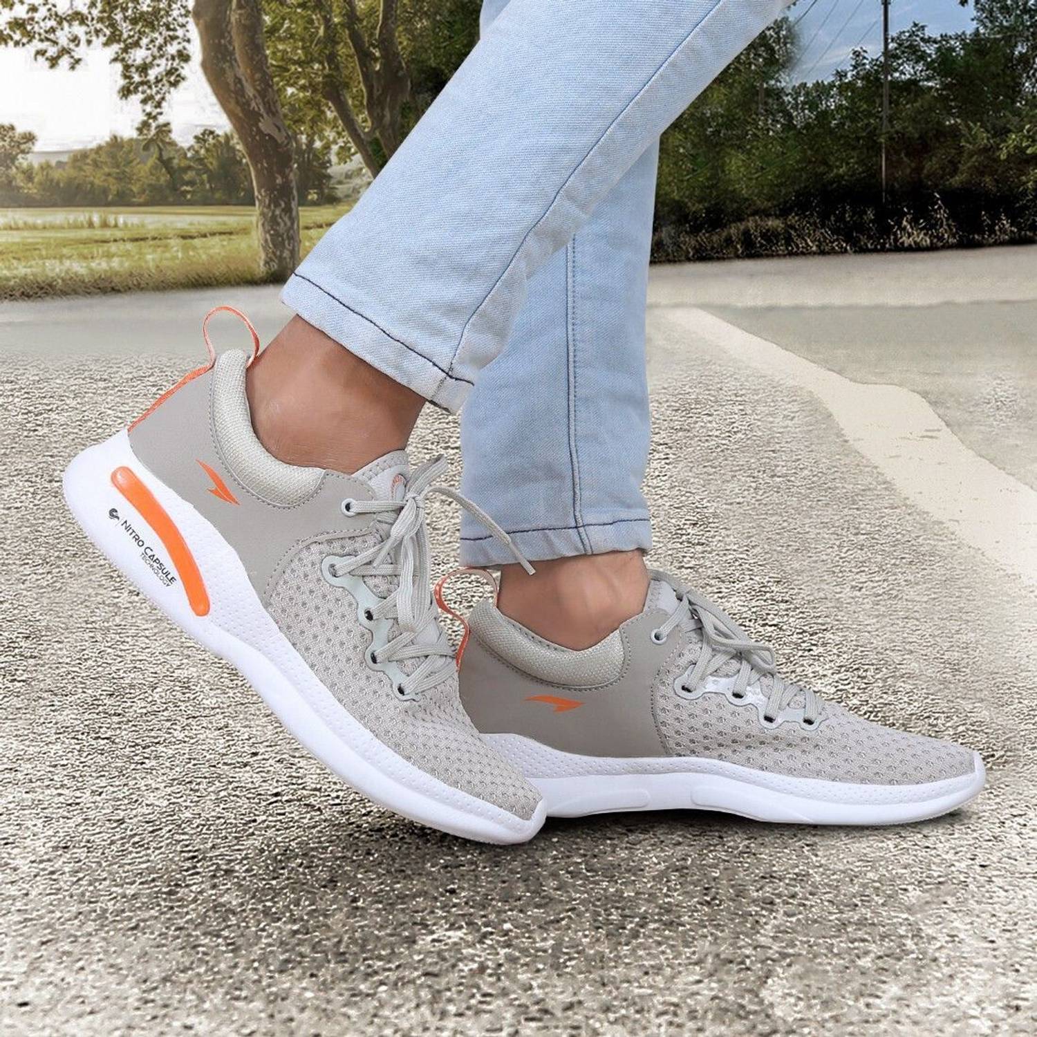 asian Creta-12 Grey Men's Sports Shoes - Image 4