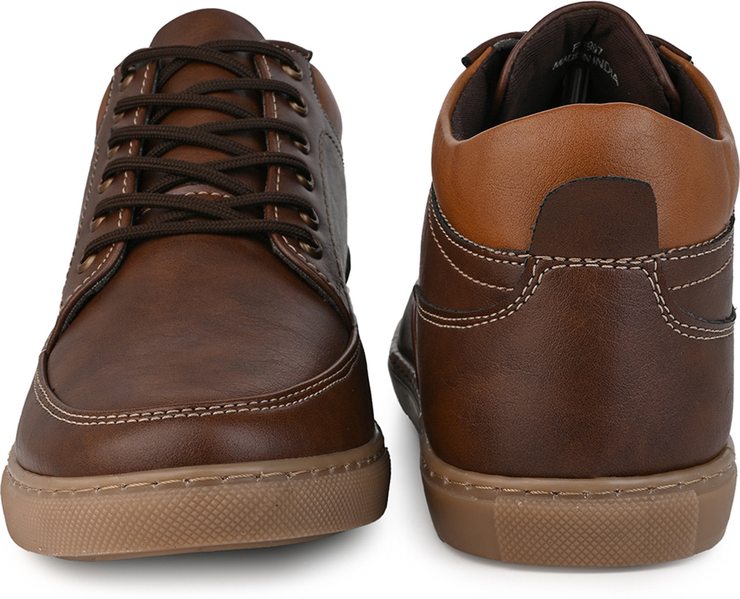 Image of Roadster Roadster Men Brown Casual Mid-Top Sneakers Sneakers For Men