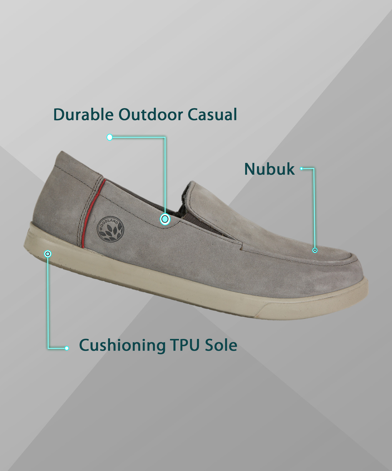 Image of WOODLAND Slip On Lightweight Comfortable Easy Wear Casuals For Men