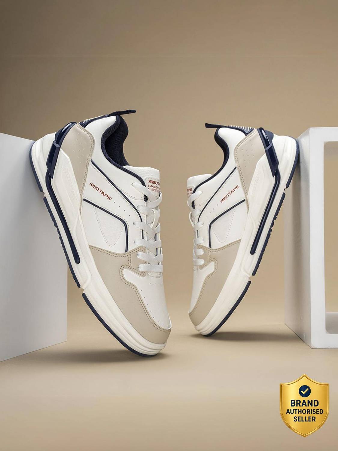 RED TAPE Men's Red Lifestyle Sneakers
