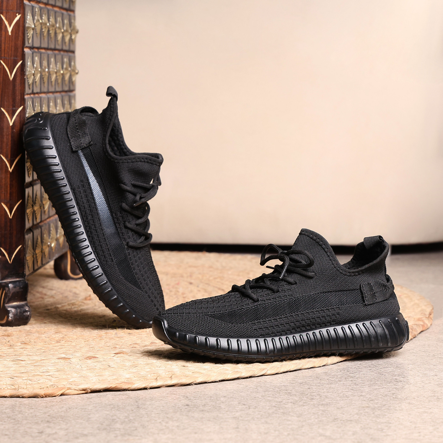 Image of CREATIONSNISHU Premium Quality Black Shoe For Boys & Girls Walking Shoes For Men & Women Sneakers For Unisex